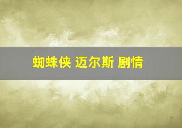 蜘蛛侠 迈尔斯 剧情